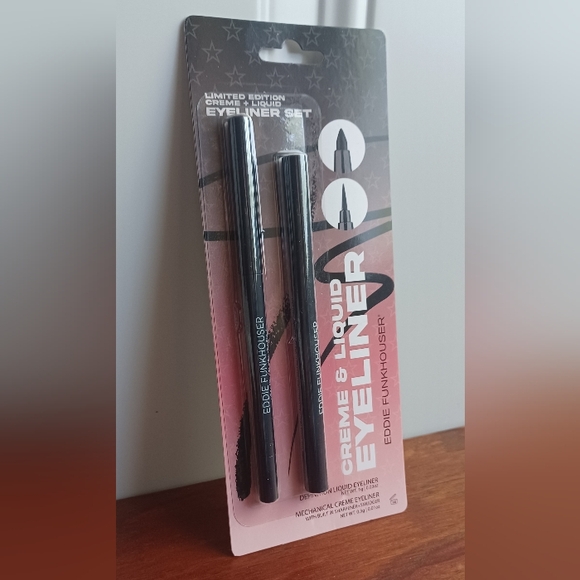 EDDIE FUNKHOUSER CREME & LIQUID EYELINER SET BLACK/NOIR - Picture 3 of 4